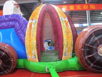 चीन सुंदर वाणिज्यिक Inflatable पानी स्लाइड, गाड़ी शैली पानी स्लाइड ऊपर उड़ा फैक्टरी