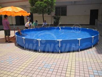 चीन 6 मीटर व्यास के साथ बड़े आकार के फ्रेम वाले स्विमिंग पूल के गोल आकार फैक्टरी