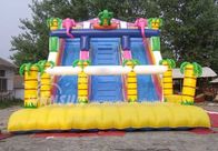 वयस्कों / बच्चों के लिए 0.9 मिमी पीवीसी सामग्री बड़ी Inflatable स्लाइड जंगल थीम आपूर्तिकर्ता