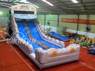 विशालकाय Inflatable स्लाइड / बड़ा झटका ऊपर स्लाइड गोल लॉग थीम्ड गैर विषैले आपूर्तिकर्ता