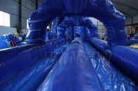 लंबी वाणिज्यिक Inflatable पानी स्लाइड, ब्लू क्रश डबल लेन पानी स्लाइड आपूर्तिकर्ता