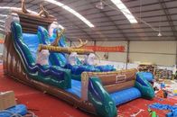 जंगली रैपिड्स Inflatable सूखी स्लाइड, वाणिज्यिक ग्रेड विशाल उड़ा ऊपर स्लाइड आपूर्तिकर्ता
