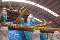 जंगली रैपिड्स Inflatable सूखी स्लाइड, वाणिज्यिक ग्रेड विशाल उड़ा ऊपर स्लाइड आपूर्तिकर्ता