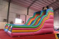 मिकी थीम वाणिज्यिक Inflatable स्लाइड, 0.9 मिमी पीवीसी बड़ा झटका अप स्लाइड आपूर्तिकर्ता