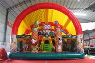 0.9 मिमी परमवीर चक्र सामग्री बच्चों की Inflatable उछाल हाउस मेडागास्कर शैली आपूर्तिकर्ता