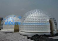 सुंदर स्पष्ट Inflatable बुलबुला तम्बू, 6 मीटर व्यास गुंबद तम्बू ऊपर उड़ा आपूर्तिकर्ता