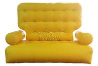 बाहरी गतिविधियों के लिए पीले रंग की Inflatable सोफे सोफे पर्यावरण के अनुकूल आपूर्तिकर्ता