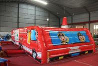 आउटडोर खेल के मैदान के लिए बड़े Inflatable फायर ट्रक बाधा कोर्स Wsp-290 आपूर्तिकर्ता