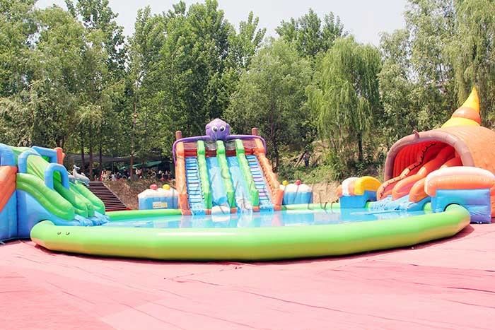 ऑक्टोपस वाणिज्यिक Inflatable पानी पार्क अनुकूलित आकार स्वीकार्य आपूर्तिकर्ता