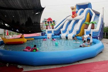 चीन बोनी भालू वाणिज्यिक Inflatable पानी पार्क, पानी के खेल का मैदान उड़ा फैक्टरी