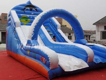 चीन वयस्कों के लिए अग्निरोधक पीवीसी सामग्री के लिए बड़े वाणिज्यिक Inflatable पानी स्लाइड फैक्टरी