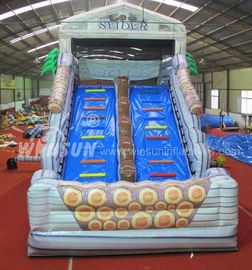 चीन विशालकाय Inflatable स्लाइड / बड़ा झटका ऊपर स्लाइड गोल लॉग थीम्ड गैर विषैले फैक्टरी