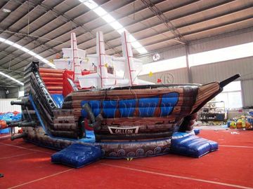 चीन 10x6x3m / अनुकूलित आकार में समुद्री डाकू जहाज शैली Inflatable सूखी स्लाइड फैक्टरी