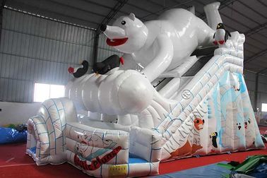 चीन ध्रुवीय भालू थीम्ड बड़ी Inflatable स्लाइड CE मानक पीवीसी सामग्री मेड फैक्टरी