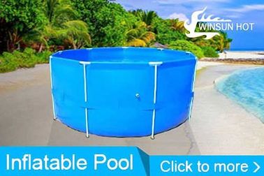 6 मीटर व्यास के साथ बड़े आकार के फ्रेम वाले स्विमिंग पूल के गोल आकार