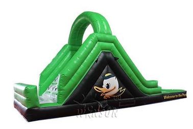 चीन पूल WSS-247 परमवीर चक्र सामग्री CE मानक के साथ हरे रंग की बड़ी Inflatable स्लाइड फैक्टरी