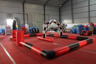चीन छोटे इनडोर Inflatable रेस ट्रैक पनरोक पीवीसी तिरपाल सामग्री EN14960 फैक्टरी