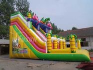 वयस्कों / बच्चों के लिए 0.9 मिमी पीवीसी सामग्री बड़ी Inflatable स्लाइड जंगल थीम आपूर्तिकर्ता