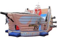 समुद्री डाकू जहाज शैली विशाल Inflatable सूखी स्लाइड निविड़ अंधकार यूवी सुरक्षात्मक आपूर्तिकर्ता