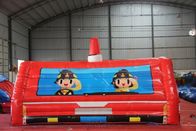 आउटडोर खेल के मैदान के लिए बड़े Inflatable फायर ट्रक बाधा कोर्स Wsp-290 आपूर्तिकर्ता